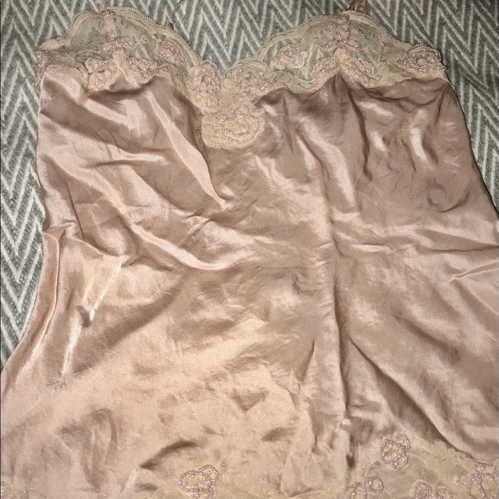 Cream / pinkish silk camisole